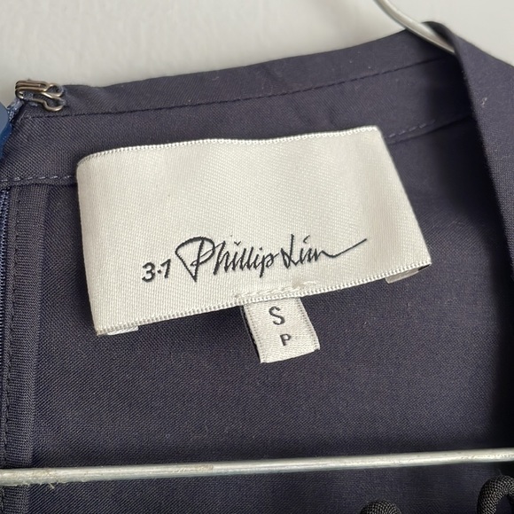 3.1 Phillip Lim navy long sleeve top, size S - Picture 4 of 8